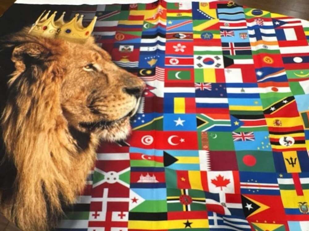 Lion of Judah Christian Worship Flag 56 x 38